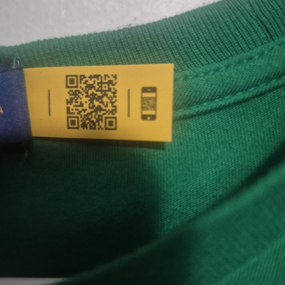 Polo Ralph Lauren POLO Logo T Shirt Green Multicolor Spellout - Picture 4 of 5
